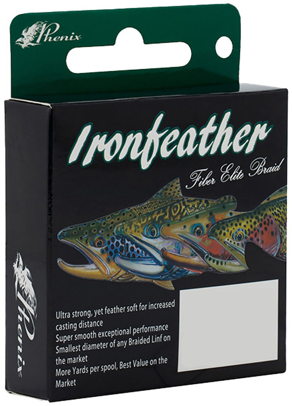 Phenix Ironfeather Fiber Elite Braided Trout Line - Low-Vis Green