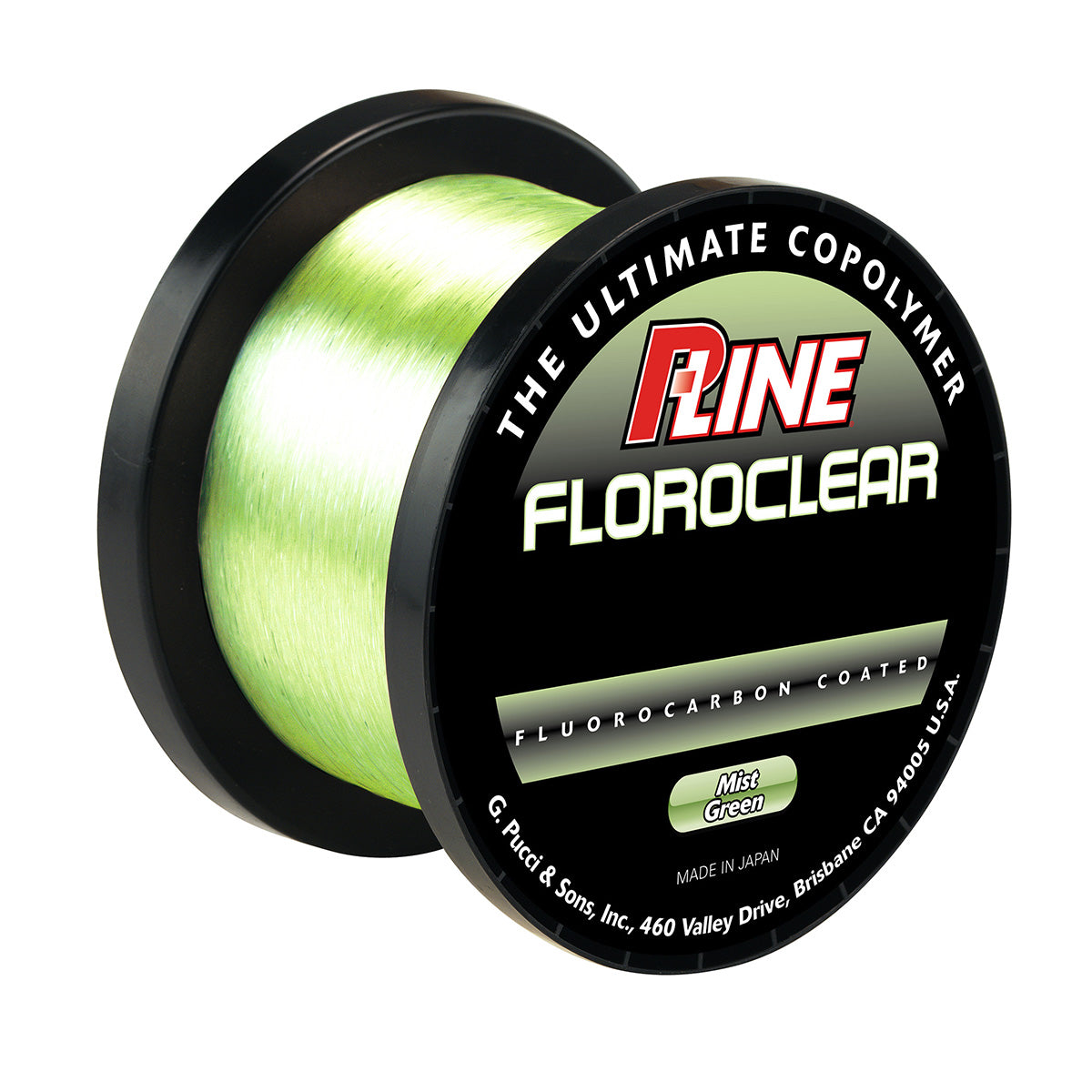 P-Line Floroclear Coated Fluoro 3000 Yard Mist Green