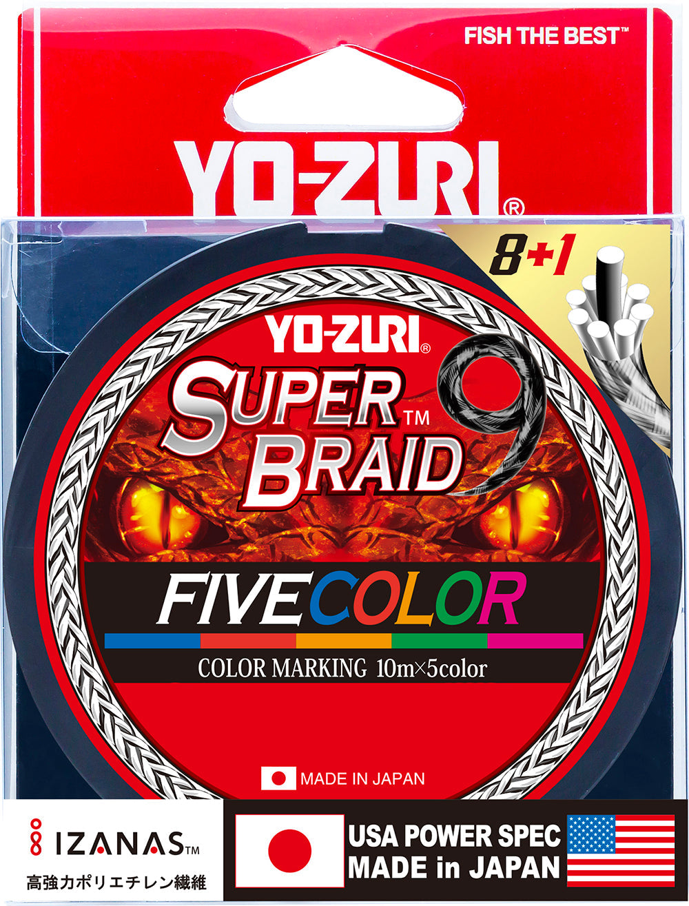 Yo-Zuri SuperBraid 9 5-Color Metered Filler Spools - 330 Yards