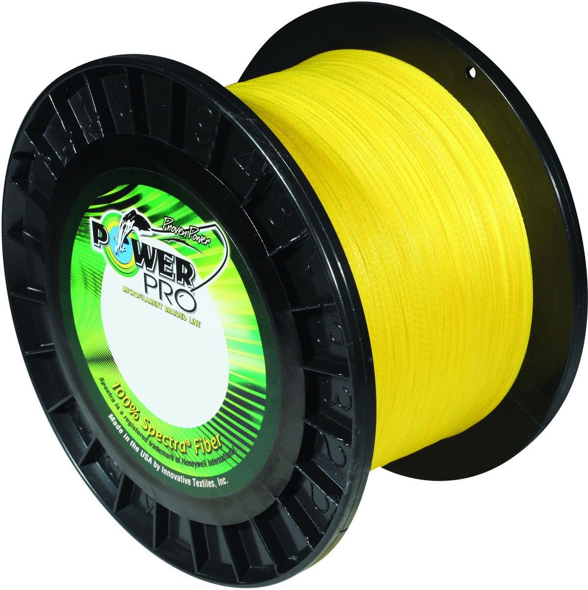 Power Pro Spectra Hi-Vis Yellow Braided Line 1500 yard Bulk Spool