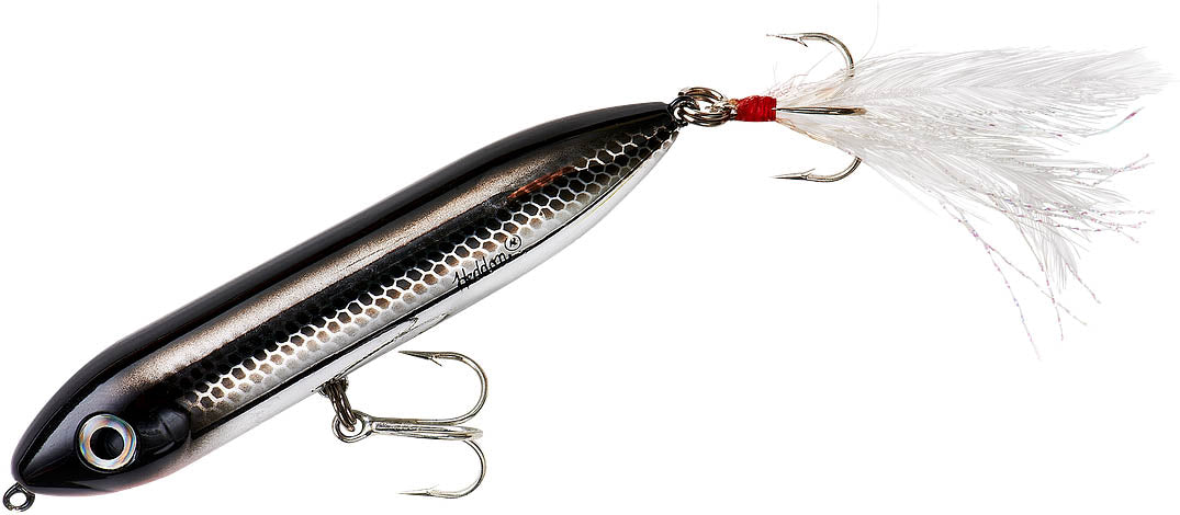 Heddon Super Spook Jr. Feather Dressed 3 1/2 inch Topwater Walker