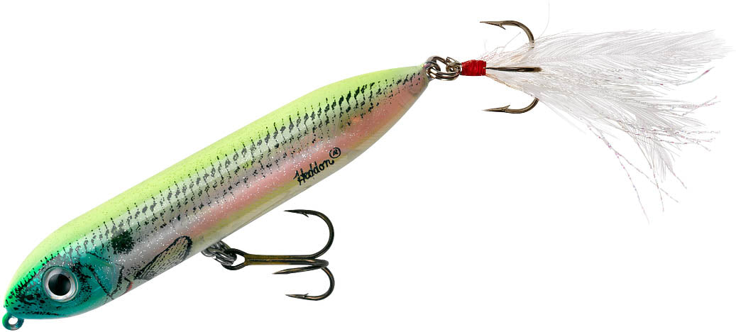 Heddon Super Spook Jr. Feather Dressed 3 1/2 inch Topwater Walker