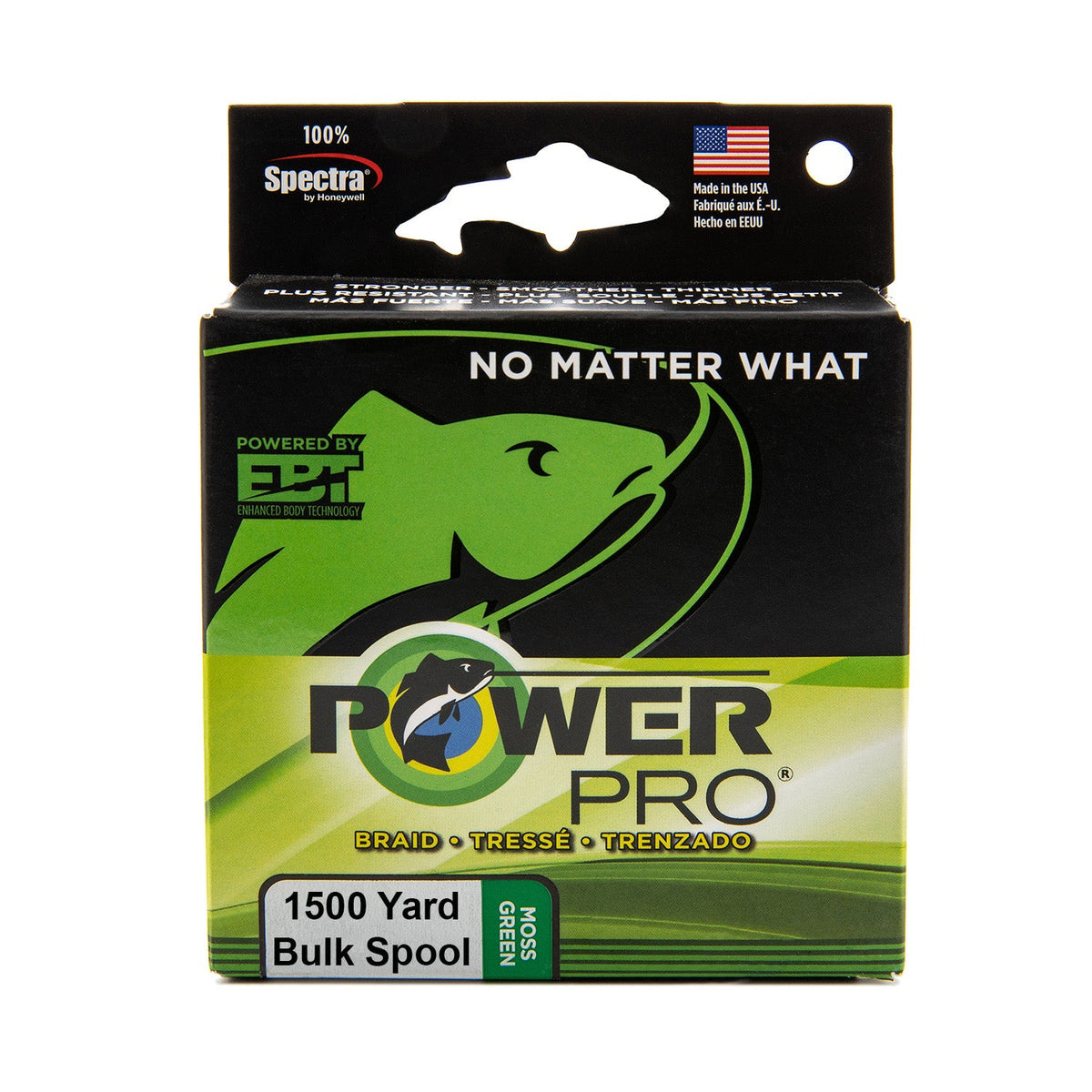 Power Pro Spectra Moss Green Braided Line 1500 yard Bulk Spool
