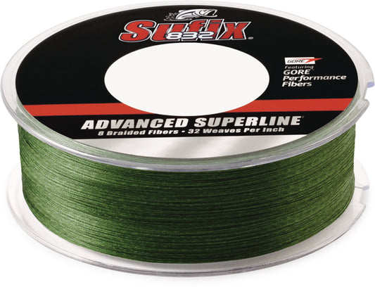 Sufix 832 Advanced Superline Low-Vis Green Braided Line - 600 Yard Bulk Spool