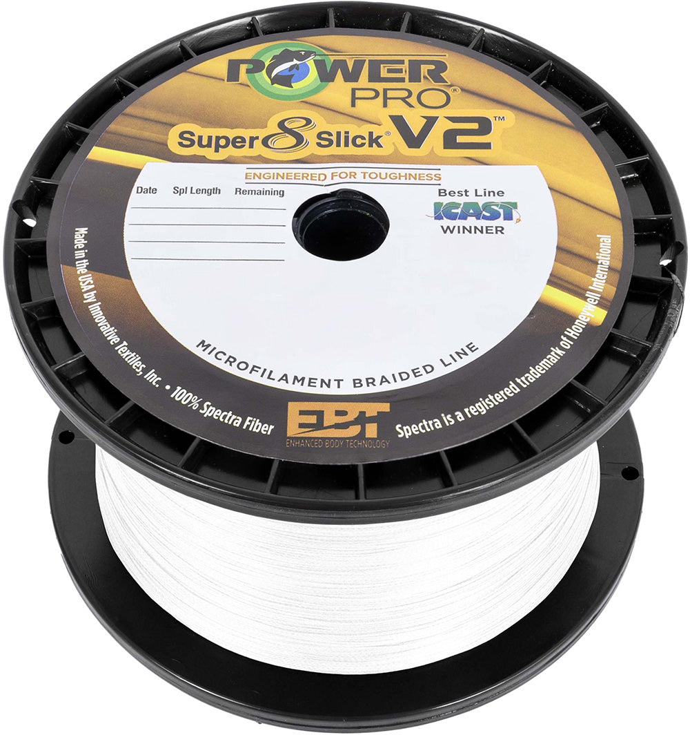 Power Pro Super8Slick V2 White Braided Line Bulk Spools