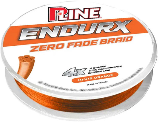 P-Line EndurX No-Fade 4 Carrier High-Vis Orange Braid - 150 Yard Standard Spools