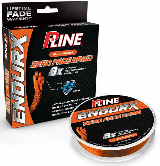 P-Line EndurX No-Fade High-Vis Orange Braid - 150 Yard Standard Spools