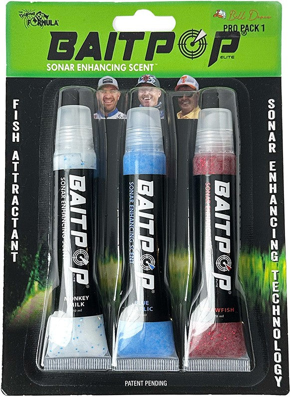 BaitPop Elite Sonar Enhancing Scent With Sparklscales Pro Packs - 3 CT