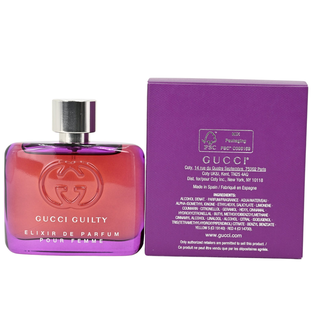 Guilty Elixir De Parfum by Gucci perfume for women 2.0 oz New in Box