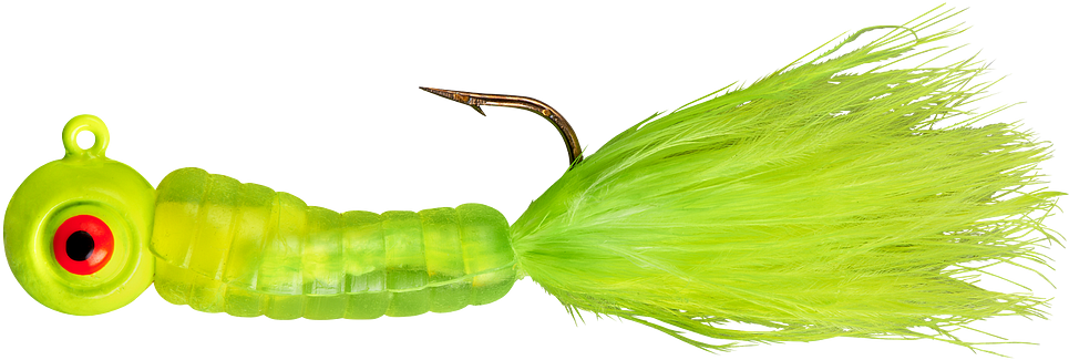 Lindy Fuzz-E-Grub Pre-Rigged Hair Tail Soft Grub 2 pack