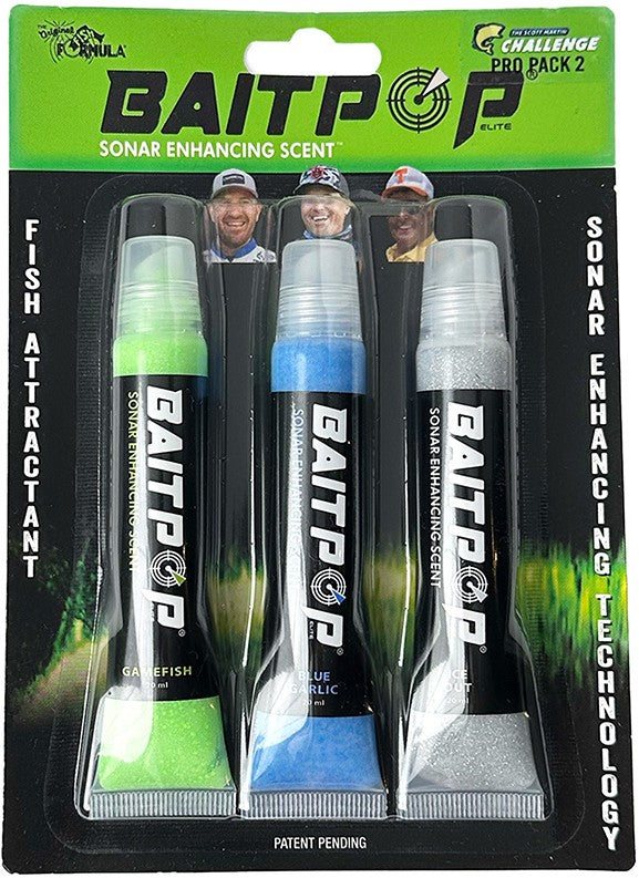 BaitPop Elite Sonar Enhancing Scent With Sparklscales Pro Packs - 3 CT