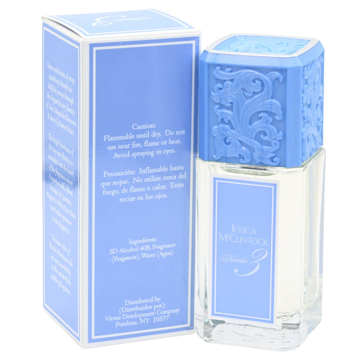 Number # 3 by Jessica McClintock 3.3 / 3.4 oz EDP Perfume for Women New in Box