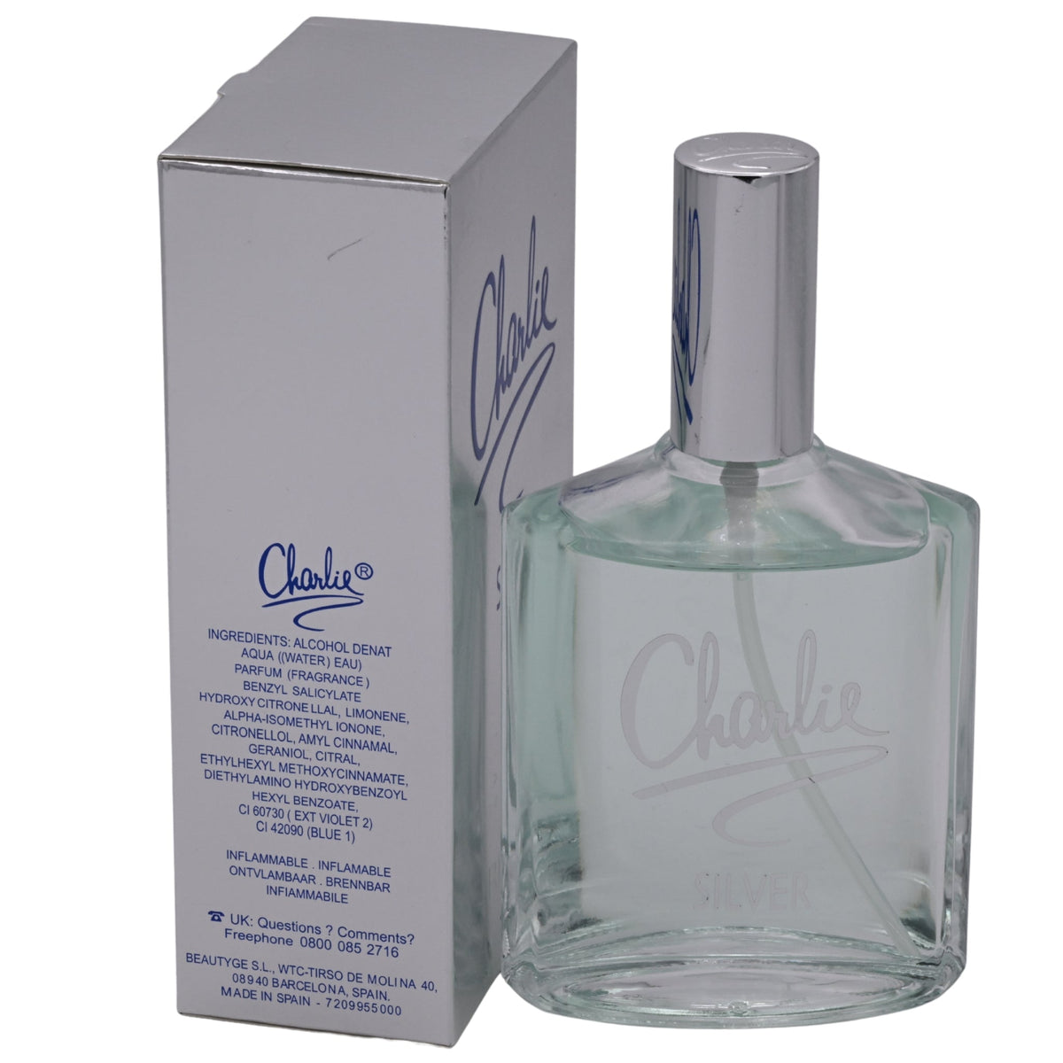 CHARLIE SILVER by Revlon Perfume 3.4 / 3.3 oz EDT For Women New in Box