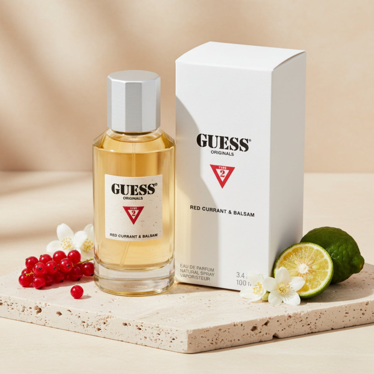 Guess Originals Type 2 Red Currant & Balsam Eau de Parfum Spray for Women 3.4 oz (New in Box)